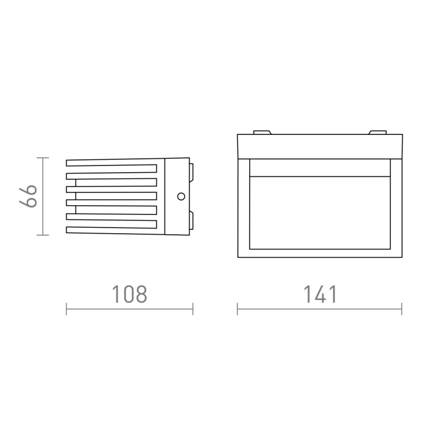 RED - Design Rendl - R13564 - LED Zunanja stenska svetilka CLAIRE LED/6W/230V IP54