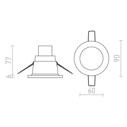 RED - R12659 - Kopalniška vgradna svetilka LEROY 1xGU5,3/35W/12V IP44