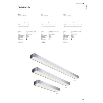 Redo 01-1132 - LED Kopalniška luč za osvetlitev ogledala HORIZON LED/30W/230V 120 cm IP44