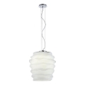 Redo 01-1142 - Lestenec na kablu MAGMA 1xE27/42W/230V, premer 38 cm, sijajni krom/bela