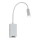 Redo 01-1193 - LED Fleksibilna mala svetilka HELLO LED/3W/230V bela