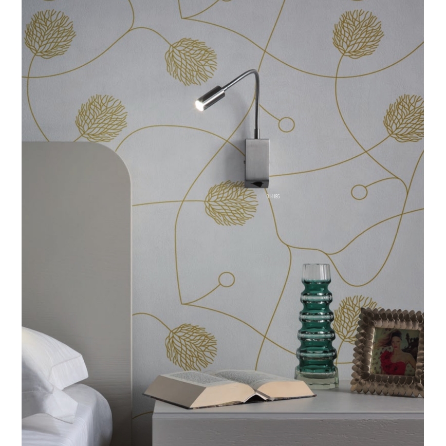 Redo 01-1195 - LED Fleksibilna mala svetilka HELLO LED/3W/230V mat krom