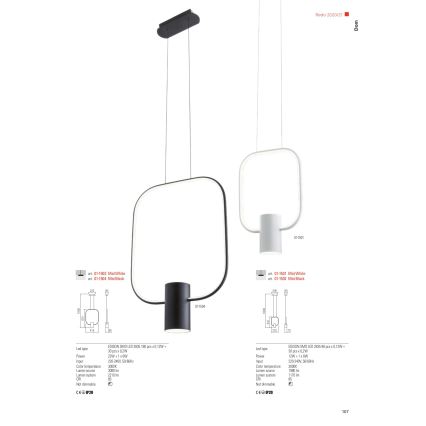 Redo 01-1226 - LED zatemljiva namizna svetilka DOM LED/21W/230V bela