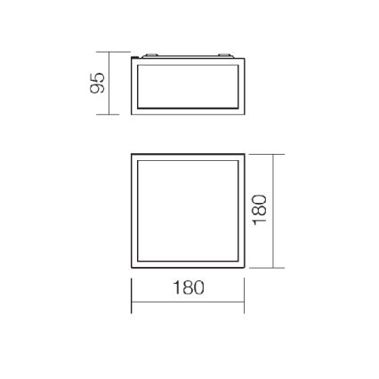 Redo 01-1236 - LED kopalniška stropna svetilka EGO LED/12W/230V IP44 sijajni krom