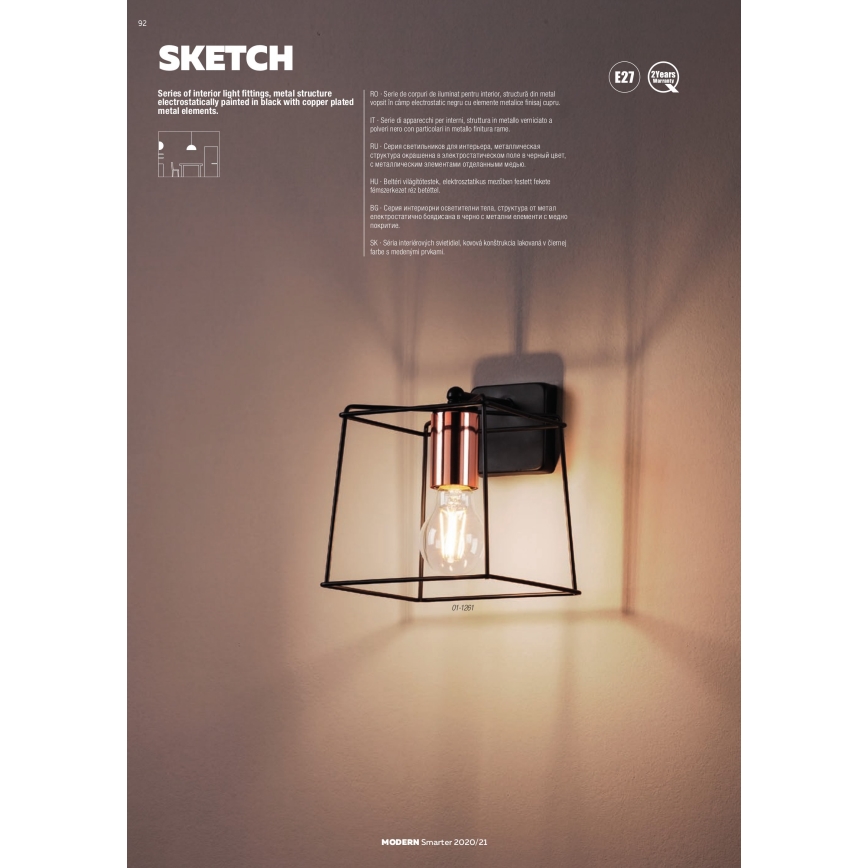 Redo 01-1265 - Lestenec na vrvici SKETCH 3xE27/42W/230V pajek