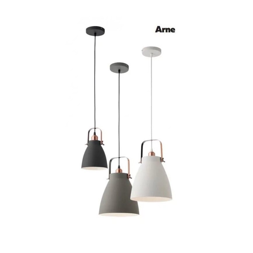 Redo 01-1275 - Lestenec na vrvici ARNE 1xE27/42W/230V siv