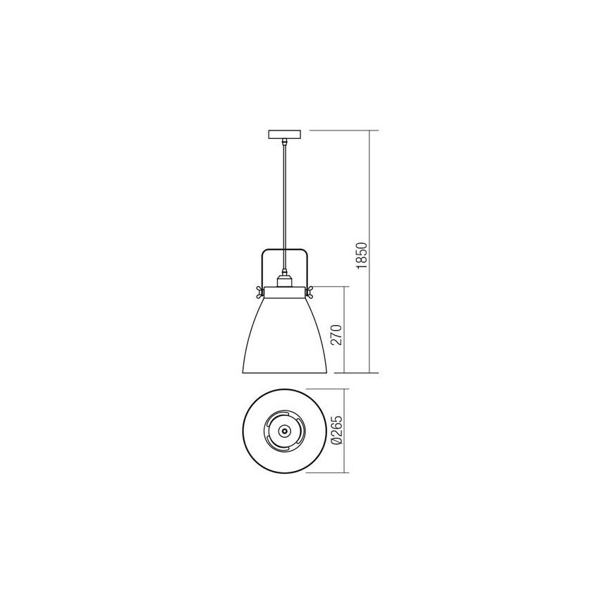 Redo 01-1275 - Lestenec na vrvici ARNE 1xE27/42W/230V siv