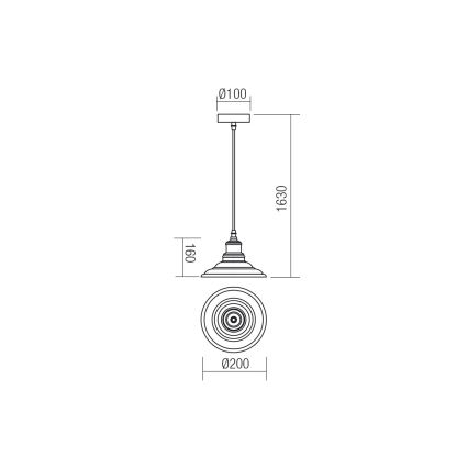 Redo 01-1292 - Lestenec na vrvici SPINNER 1xE27/42W/230V