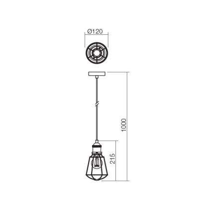 Redo 01-1301 - Lestenec na vrvici THARU 1xE27/42W/230V