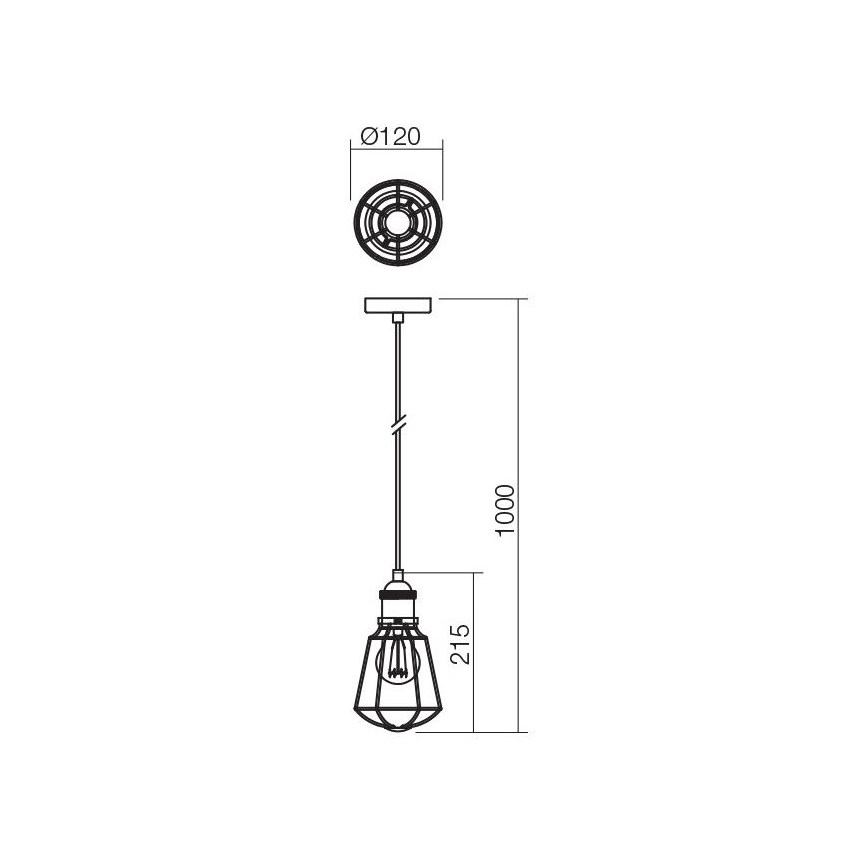 Redo 01-1301 - Lestenec na vrvici THARU 1xE27/42W/230V