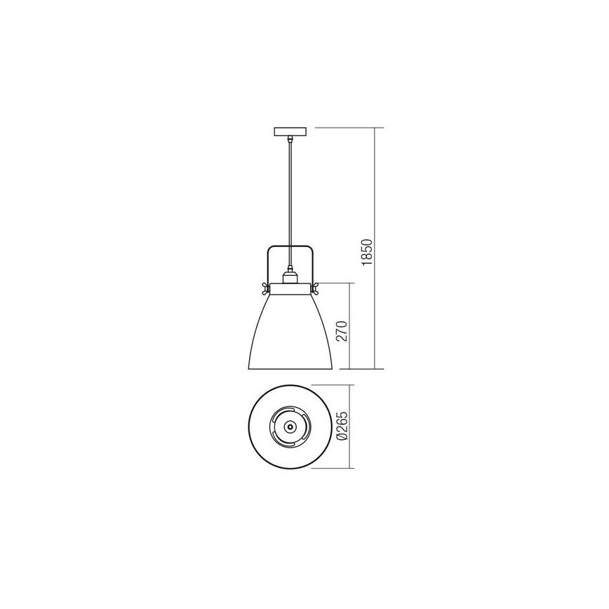 Redo 01-1311 - Lestenec na vrvici ARNE 1xE27/42W/230V bela