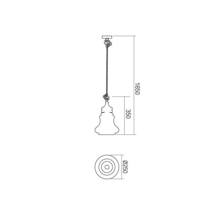 Redo 01-1401 - Lestenec na vrvici KASHI 1xE27/42W/230V