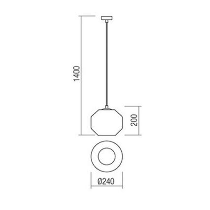 Redo 01-1420 - Lestenec na vrvici WAKI 1xE27/42W/230V