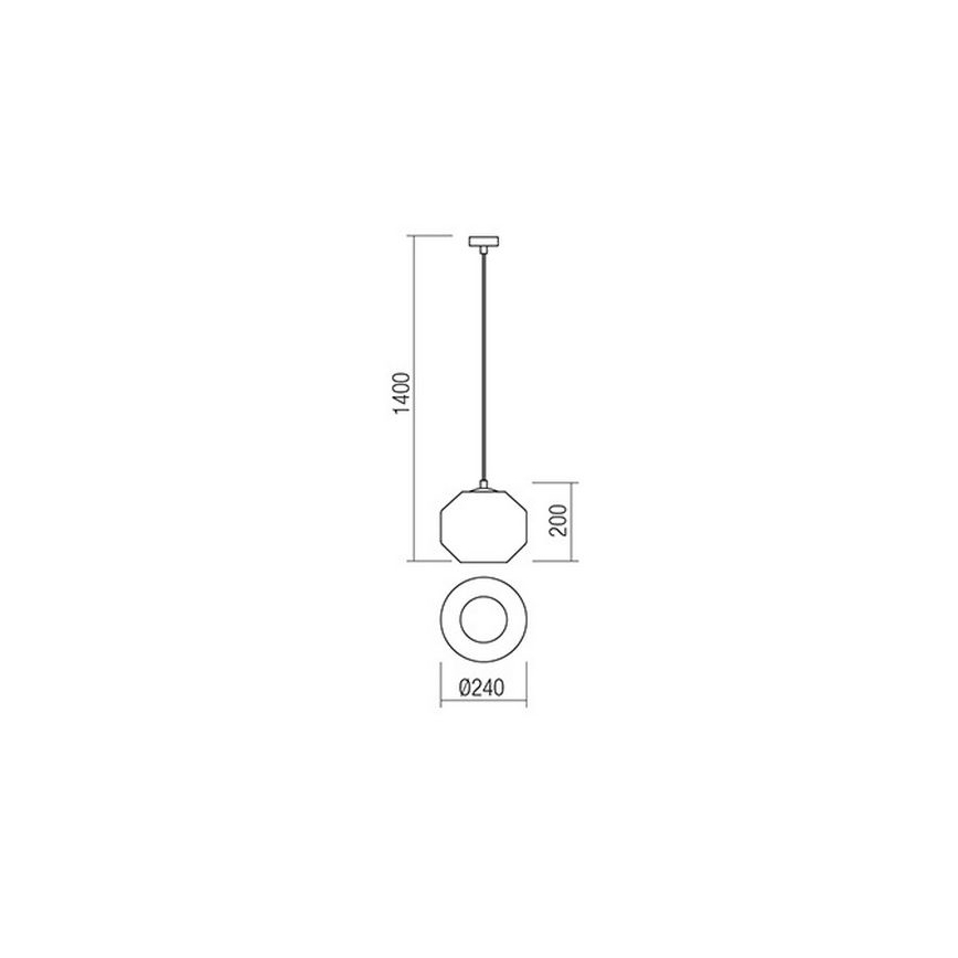 Redo 01-1420 - Lestenec na vrvici WAKI 1xE27/42W/230V