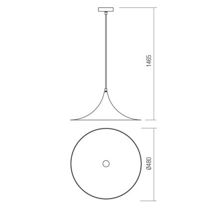 Redo 01-1455 - Lestenec na vrvici WIZ 1xE27/42W/230V belo