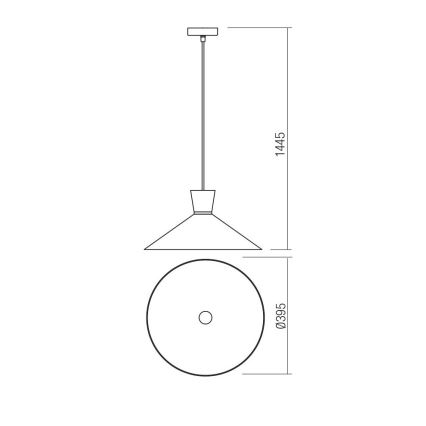 Redo 01-1461 - Lestenec na vrvici KIMONO 1xE27/42W/230V pr. 39,5 cm baker