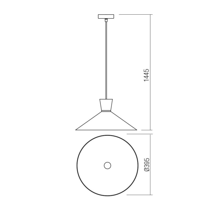 Redo 01-1461 - Lestenec na vrvici KIMONO 1xE27/42W/230V pr. 39,5 cm baker