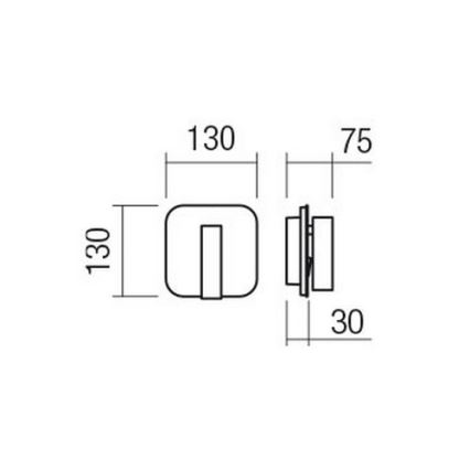 Redo 01-1491 - LED stensko svetilo QUDA LED/6W/230V + LED/3W CRI 90 USB bela