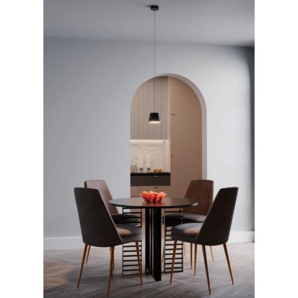 Redo 01-1496 - LED viseči lestenec LOLLI na kablu LED/6W/230V, premer 14 cm, črna