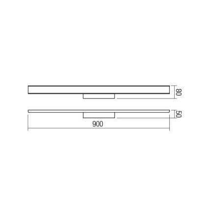 Redo 01-1527 - LED Kopalniška luč za osvetlitev ogledala DAO 1xLED/36W/230V IP44