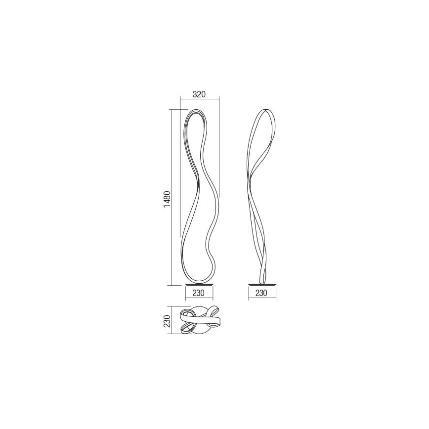 Redo 01-1532 - LED Zatemnitvena talna svetilka NUBO LED/34,5W/230V bela