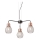 Redo 01-1579 - Lestenec na kablu EDISON 3xE27/42W/230V premer 53 cm črna/medena