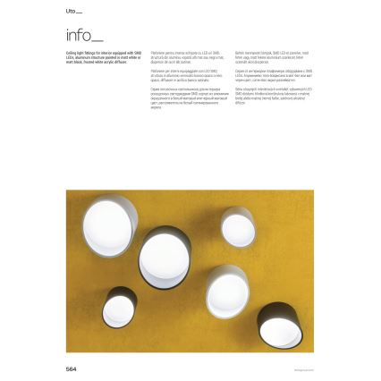 Redo 01-1625 - LED točkovna svetilka UTO LED/6W/230V, premer 9 cm, bela