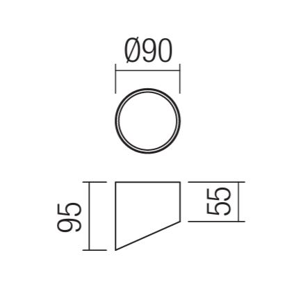 Redo 01-1626 - LED vgradna točkovna svetilka UTO LED/6W/230V premer 9 cm črna
