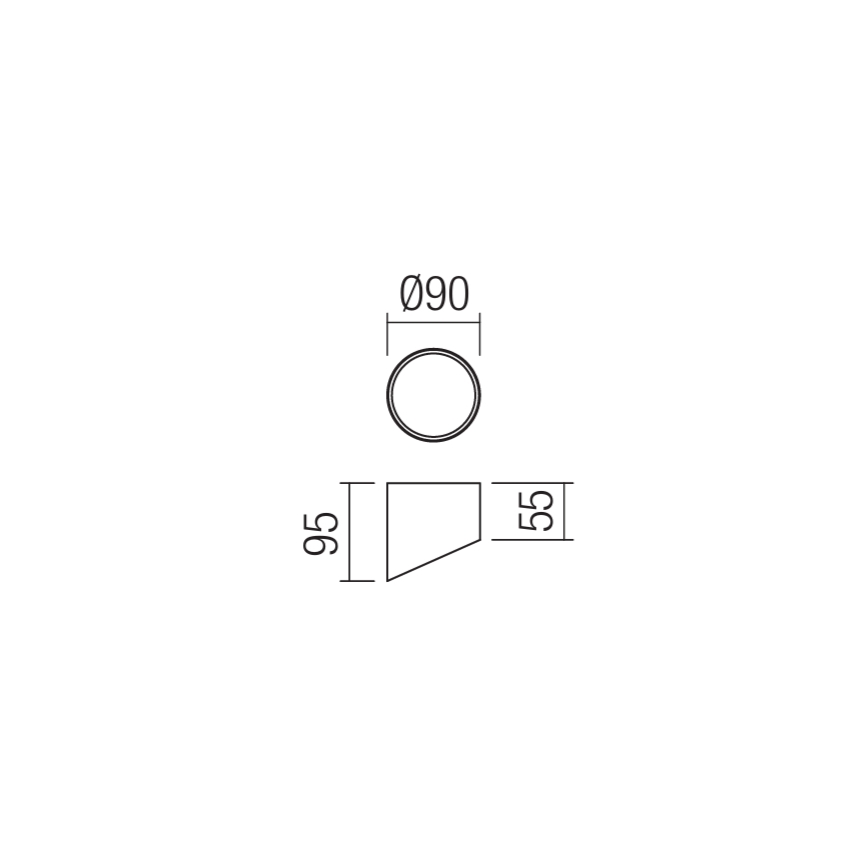 Redo 01-1626 - LED vgradna točkovna svetilka UTO LED/6W/230V premer 9 cm črna