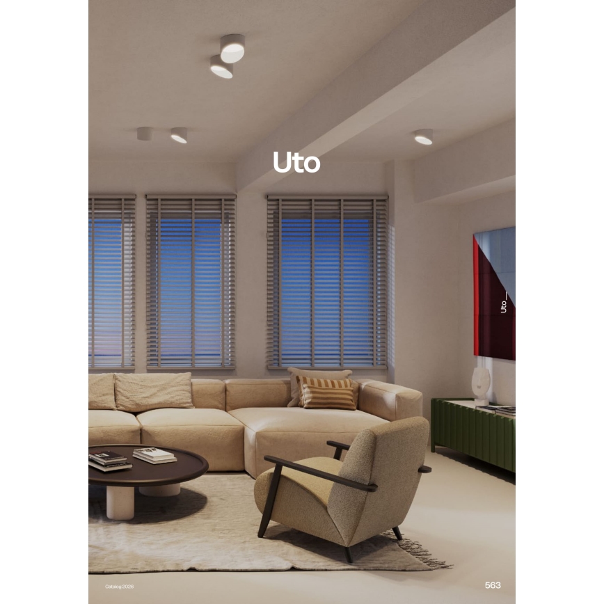 Redo 01-1627 - LED točkovno svetilo UTO, 12W/230V, premer 12 cm, belo