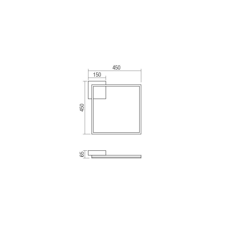 Redo 01-1638 - Stropna LED svetilka z zatemnitvijo KLEE LED/30W/230V 45x45 cm bela
