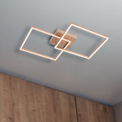 Redo 01-1643 - LED zatemnjevalna stropna svetilka KLEE LED/57W/230V zlata