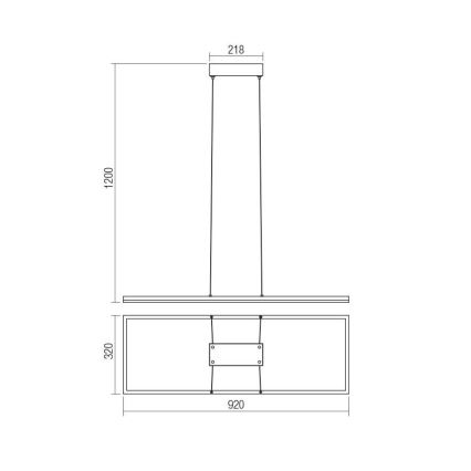 Redo 01-1644 - LED Lestenec na vrvici KLEE 1xLED/48W/230V