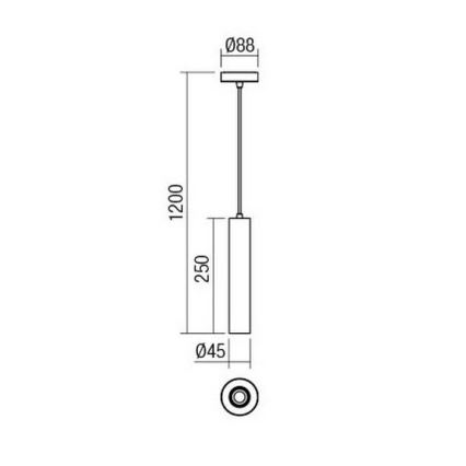 Redo 01-1659 - Lestenec na vrvici GOSSIP 1xE27/42W/230V