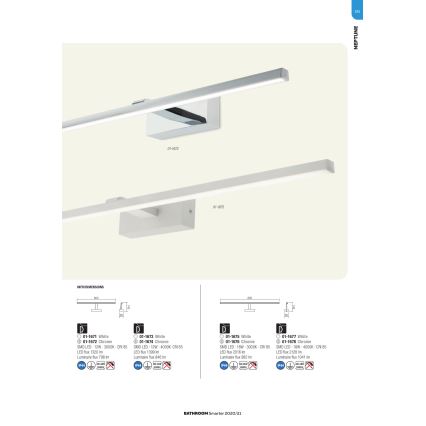 Redo 01-1671 - LED Kopalniška luč za osvetlitev ogledala NEPTUNE LED/12W/230V IP44