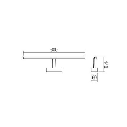 Redo 01-1671 - LED Kopalniška luč za osvetlitev ogledala NEPTUNE LED/12W/230V IP44