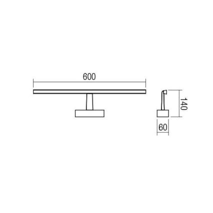 Redo 01-1672 - LED Kopalniška luč za osvetlitev ogledala NEPTUNE LED/12W/230V IP44