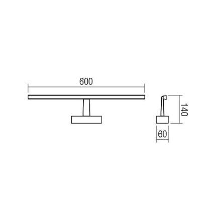 Redo 01-1673 - LED Kopalniška luč za osvetlitev ogledala NEPTUNE LED/12W/230V IP44