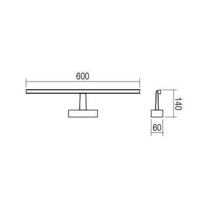 Redo 01-1674 - LED Kopalniška luč za osvetlitev ogledala NEPTUNE LED/12W/230V IP44