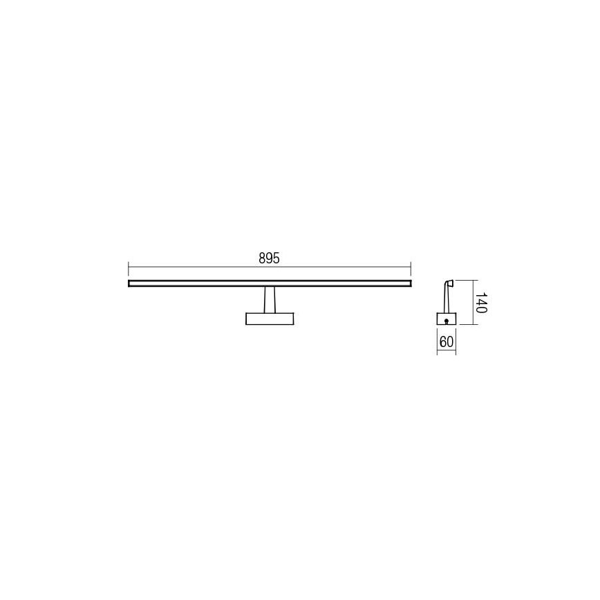 Redo 01-1676 - LED Kopalniška luč za osvetlitev ogledala NEPTUNE LED/18W/230V IP44