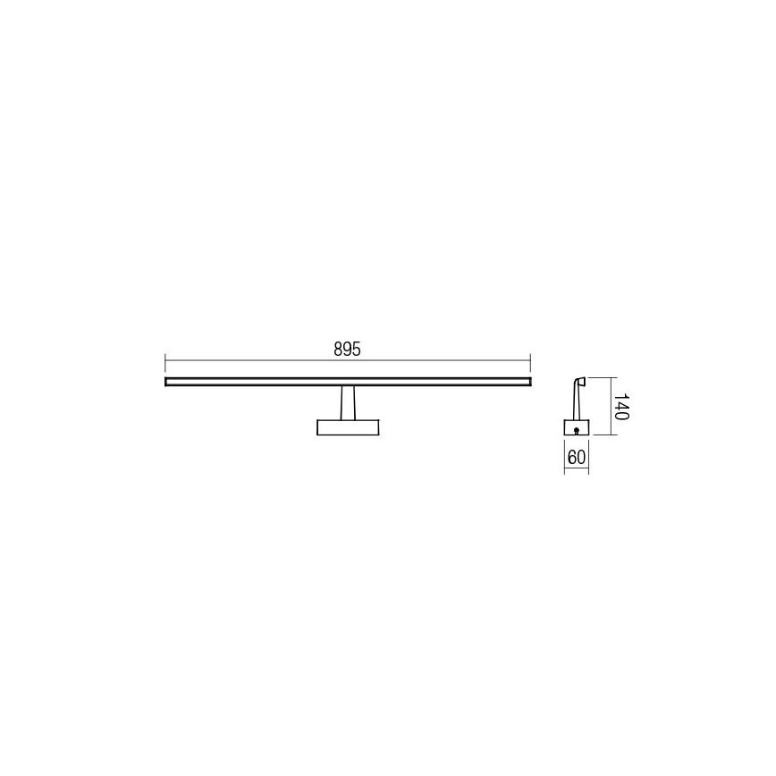 Redo 01-1677 - LED Kopalniška luč za osvetlitev ogledala NEPTUNE 1xLED/18W/230V IP44