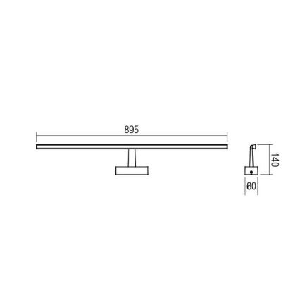 Redo 01-1678 - LED Kopalniška luč za osvetlitev ogledala NEPTUNE 1xLED/18W/230V IP44