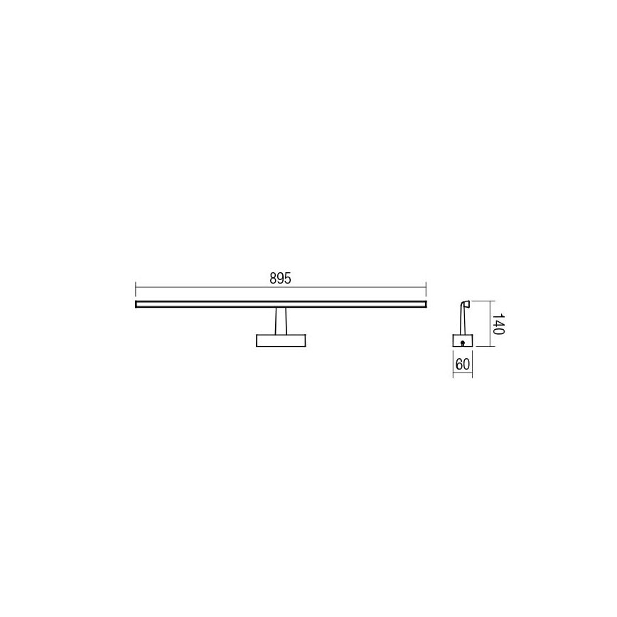 Redo 01-1678 - LED Kopalniška luč za osvetlitev ogledala NEPTUNE 1xLED/18W/230V IP44