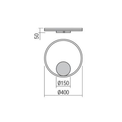 Redo 01-1699 - LED Stenska svetilka ORBIT LED/28W/230V