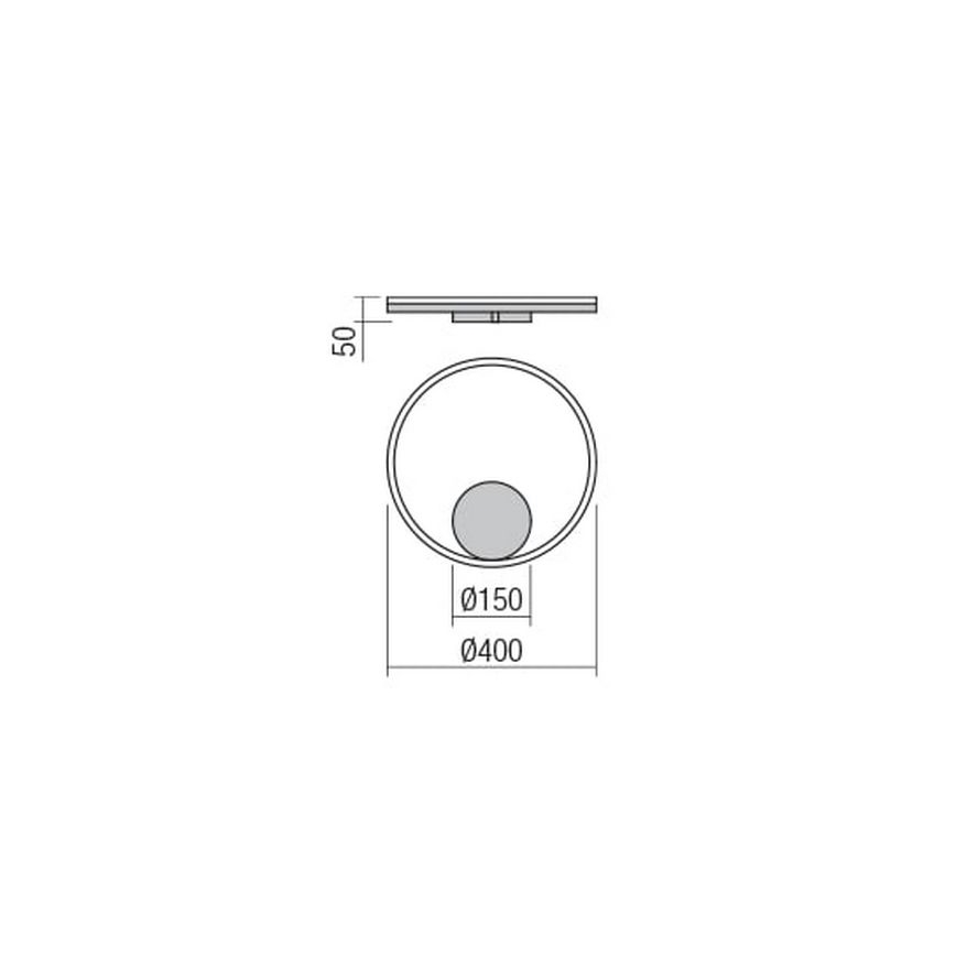 Redo 01-1699 - LED Stenska svetilka ORBIT LED/28W/230V