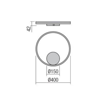 Redo 01-1701 - LED Stenska svetilka ORBIT LED/28W/230V