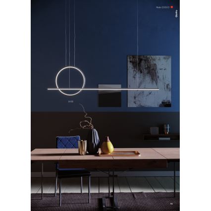 Redo 01-1735 - LED Zatemnitveni lestenec na vrvici GIOTTO LED/46W/230V črna