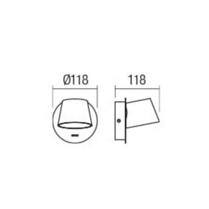 Redo 01-1738 - LED Stenska svetilka SHAKER LED/6W/230V