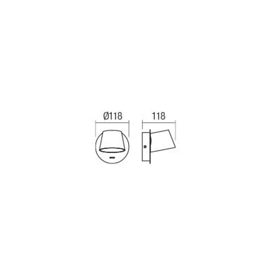 Redo 01-1738 - LED Stenska svetilka SHAKER LED/6W/230V