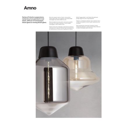 Redo 01-1770 - Lestenec na vrvici AMNO 1x/E27/42W/230V pr. 33 cm bež